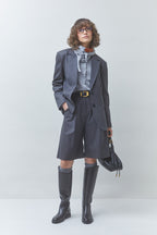 SUNCOO — Blazer rayé DWEN anthracite — vue 1