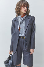 SUNCOO — Blazer rayé DWEN anthracite — vue 2