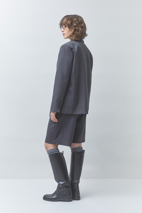 SUNCOO — Blazer rayé DWEN anthracite — vue 3
