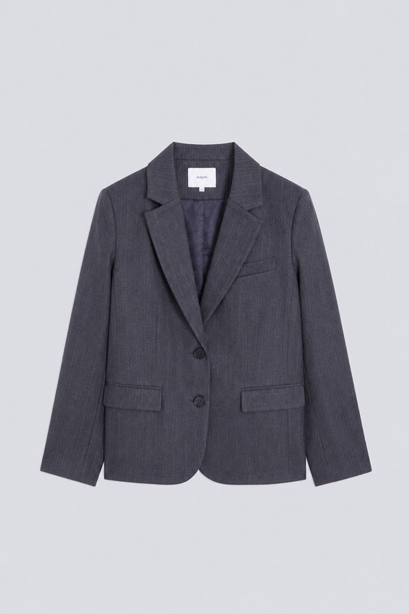 SUNCOO — Blazer rayé DWEN anthracite — vue 4