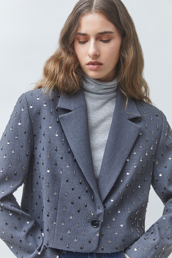 Veste DIAMOND gris SUNCOO — vue 3