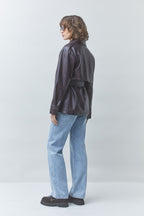 SUNCOO — Veste ceinturée DANCE bordeaux — vue 3