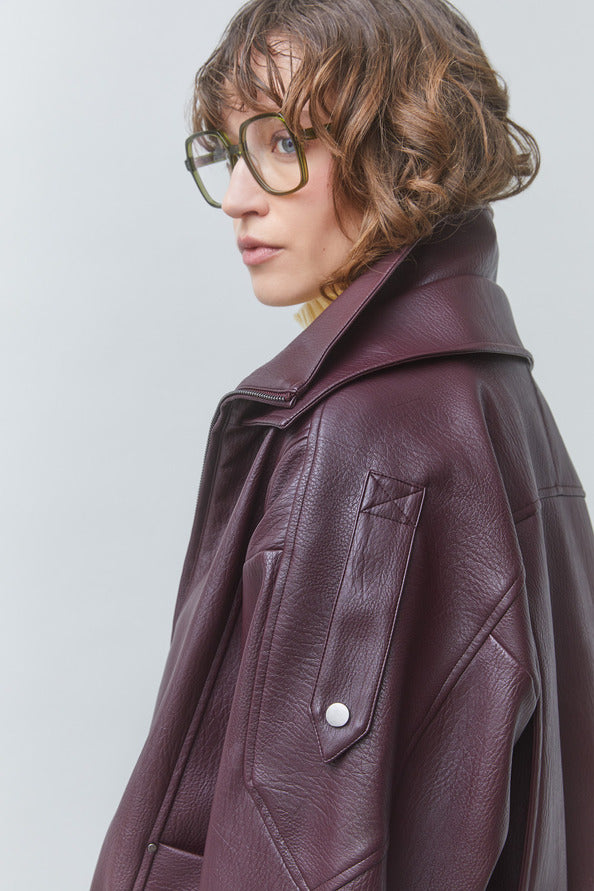 SUNCOO — Manteau EARLY bordeaux — vue 3