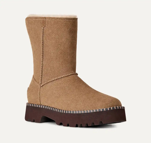 UGG Botte Uptowner Short en daim Marron — vue 2