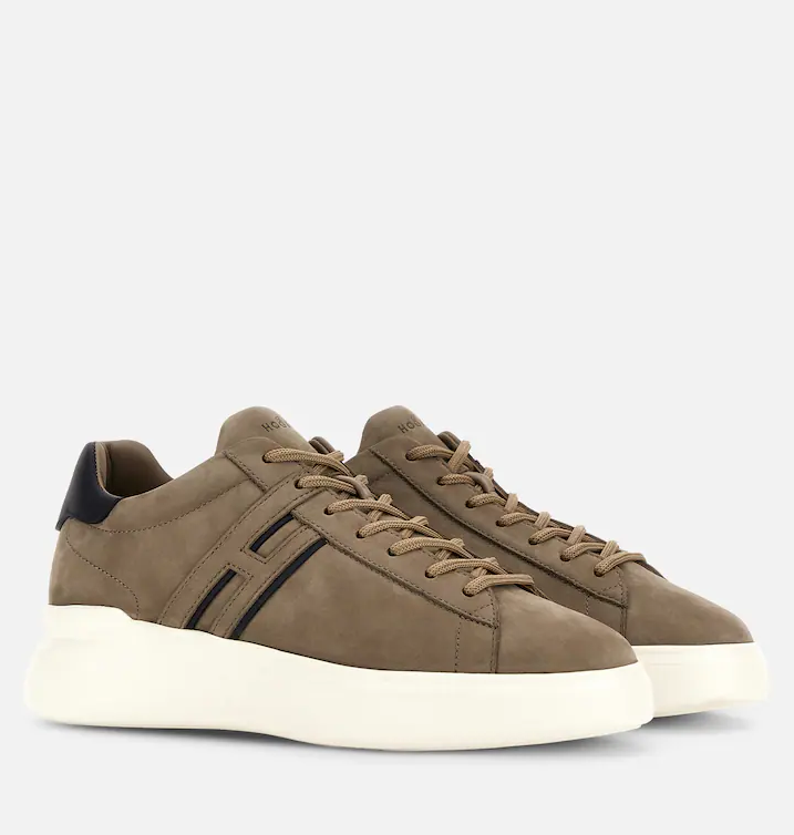 Sneakers Hogan H580 nubuck – Taupe – HXM5800DV42UIE0FDP – vue 2