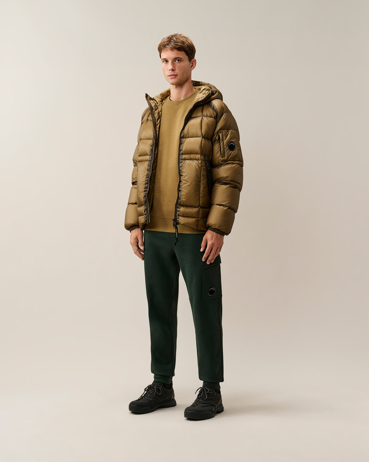 Jogging Diagonal Raised Fleece Lens C.P. Company – Ponderosa Pine – vue 18