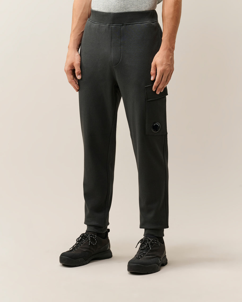 Jogging Diagonal Raised Fleece Lens C.P. Company – Raven – vue 8