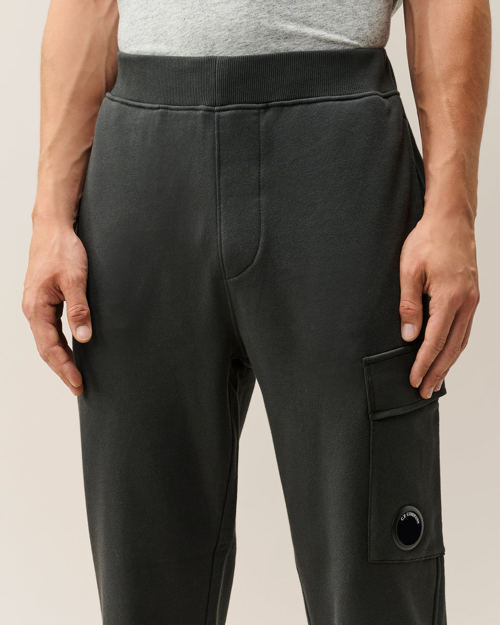 Jogging Diagonal Raised Fleece Lens C.P. Company – Raven – vue 10
