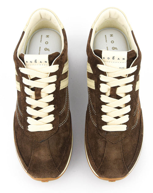 Hogan – Baskets Athletic H699 femme – Chocolat – HXW6990GA2FUHT0R1L – vue 4