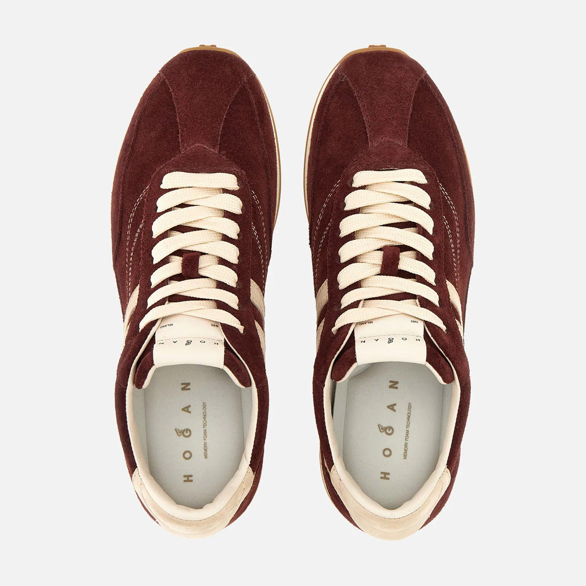 Hogan – Baskets Athletic H699 femme – Bordeaux – HXW6990GA2FUHT0FD8 – vue 6