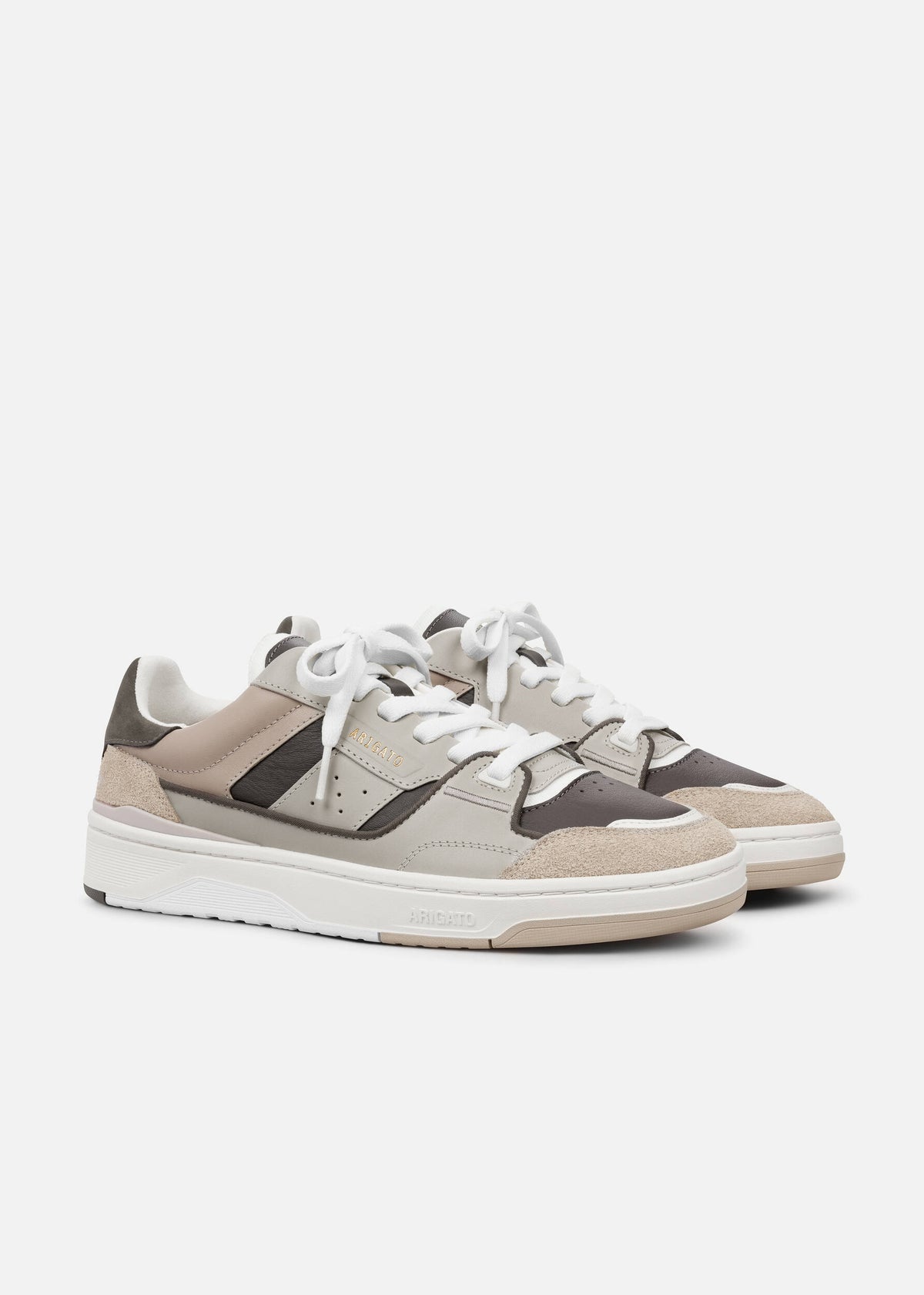 Axel Arigato Clay — cuir et textile Kaki / Marron — vue 6
