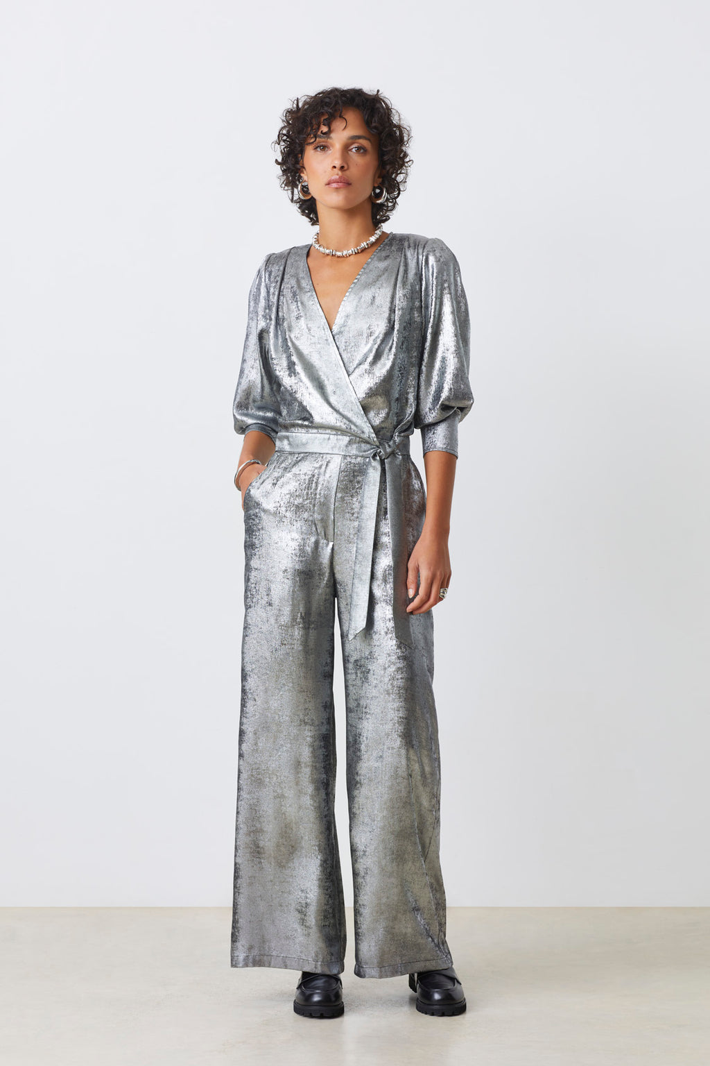 PANTALON LARGE METALISE - JAKE