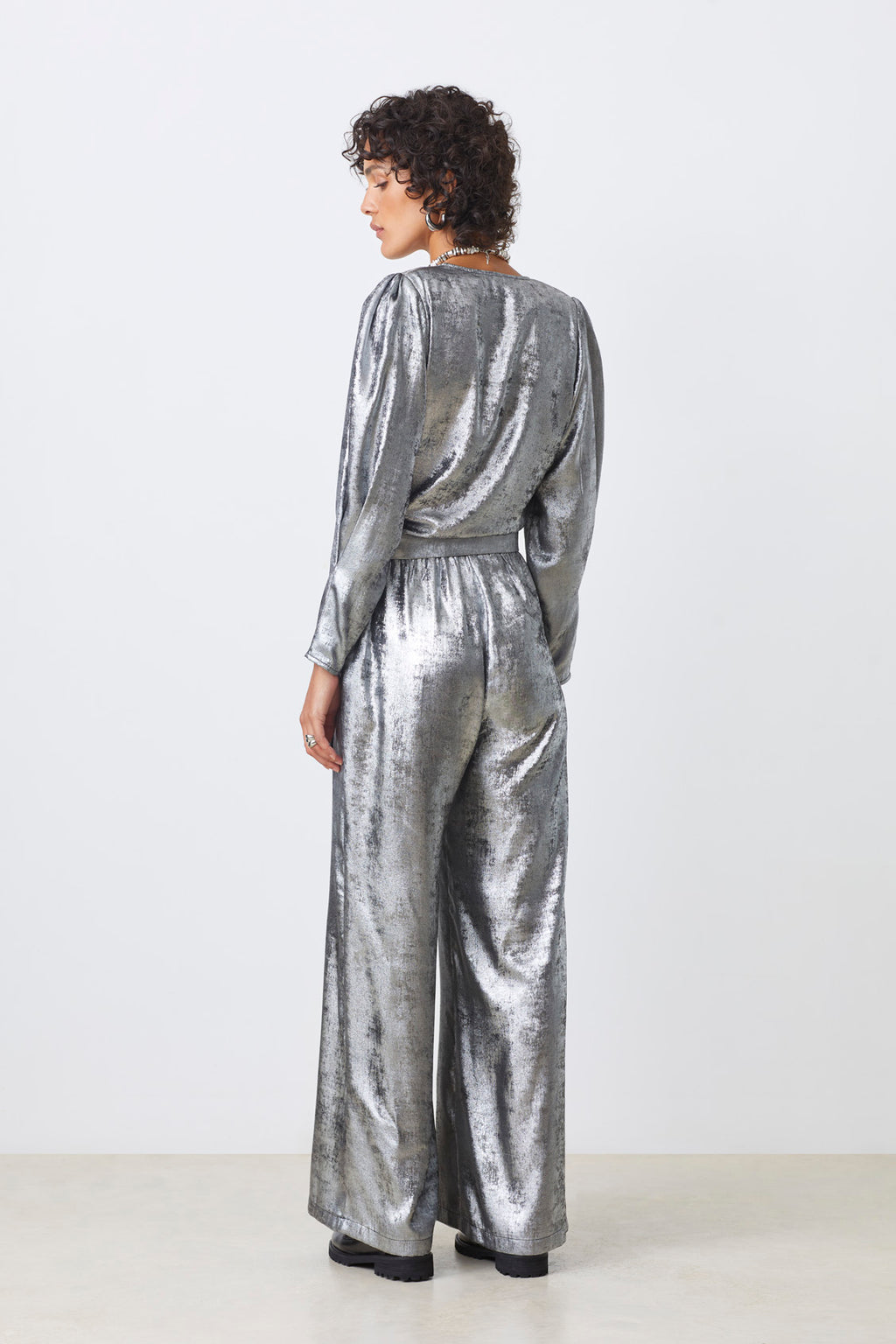 PANTALON LARGE METALISE - JAKE