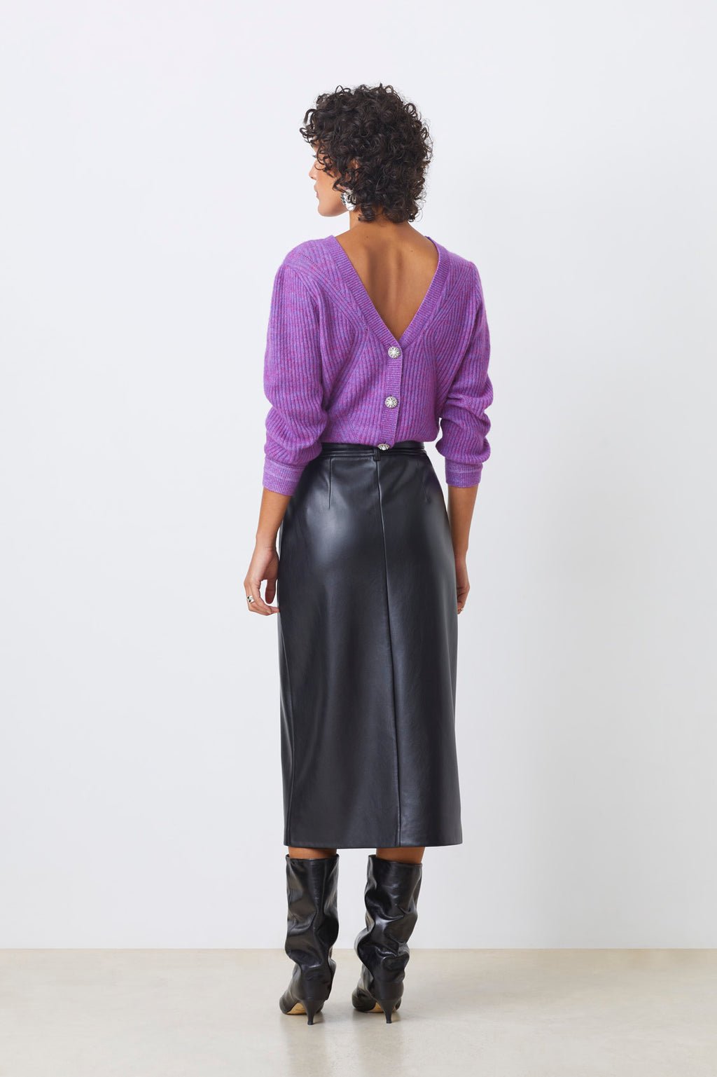 JUPE LONGUE SIMILI CUIR - FRIDA