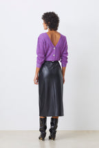 JUPE LONGUE SIMILI CUIR - FRIDA