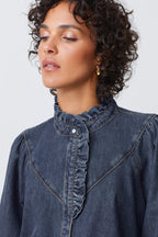 CHEMISE JEAN COL MAO - LIVELY