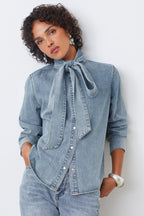 CHEMISE EN JEAN LAVALIERE - LAOS