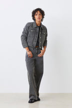 VESTE JEAN CROP LEOPARD - DJACK