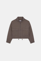 VESTE CROP A CARREAUX - DARIO