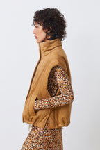 VESTE SANS MANCHE SUEDE - DENVER