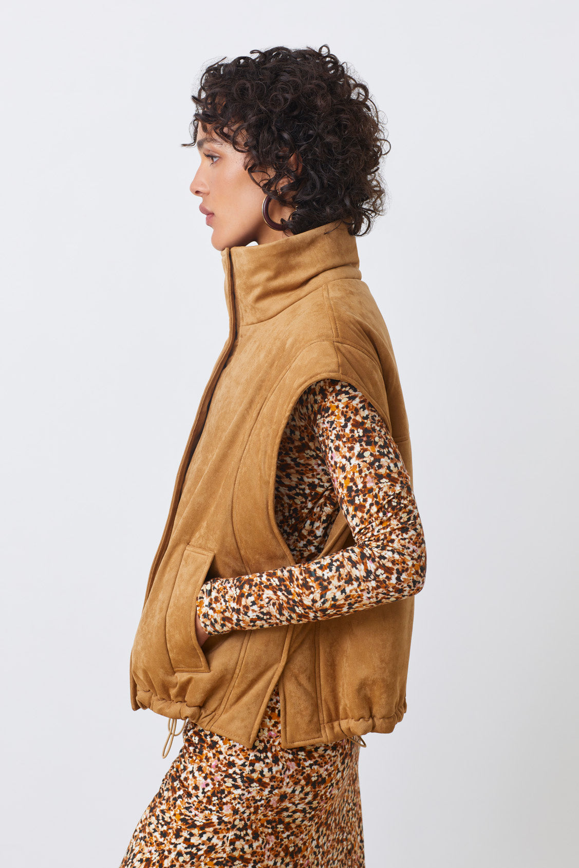 VESTE SANS MANCHE SUEDE - DENVER