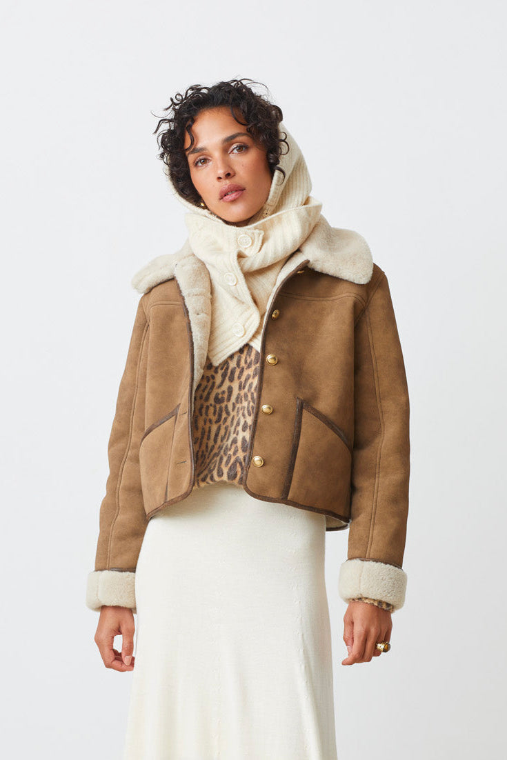 MANTEAU COURT EN LAINE - EAST