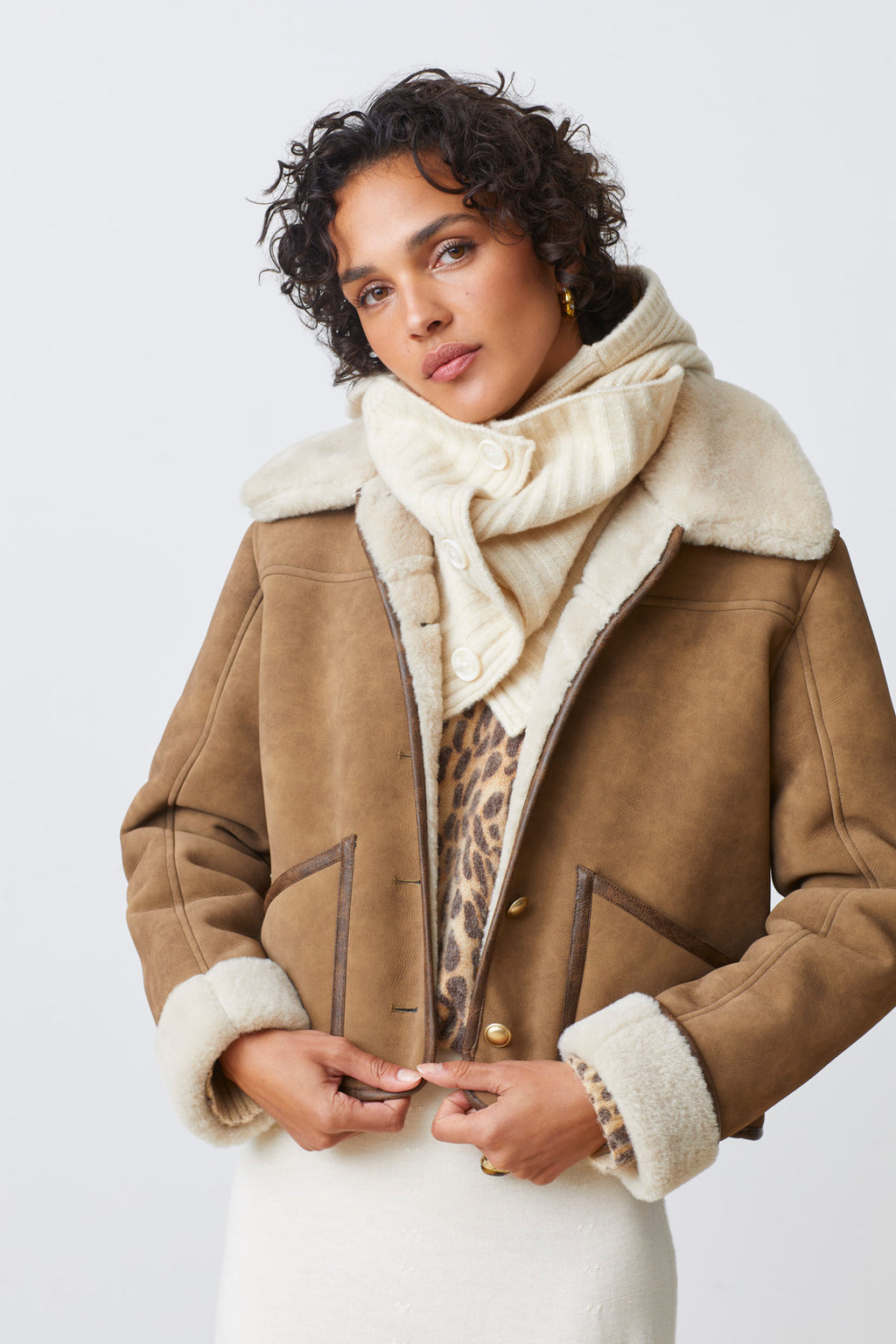 MANTEAU COURT EN LAINE - EAST
