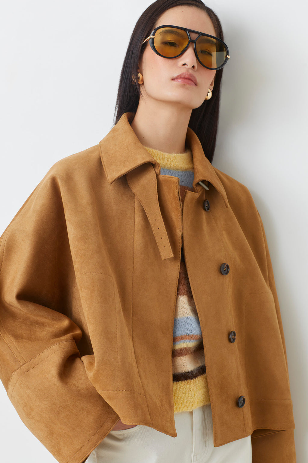 VESTE CROP SUEDE - ELOIZ