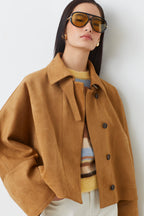 VESTE CROP SUEDE - ELOIZ