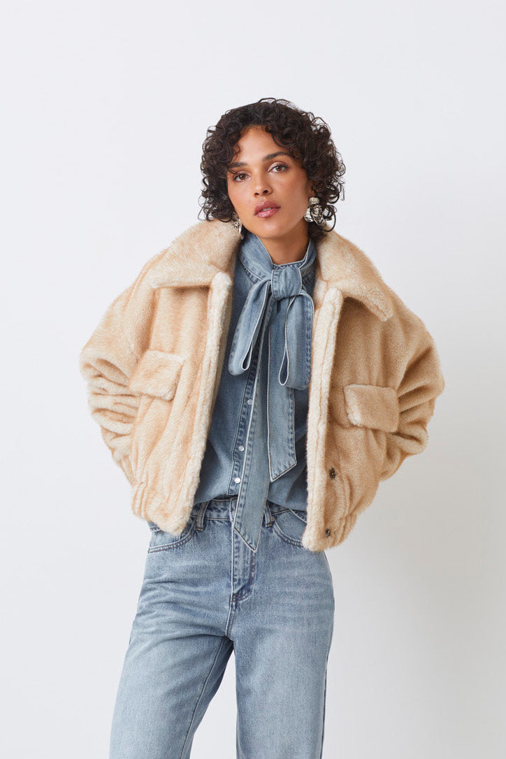 BLOUSON EN FOURRURE - EVAN