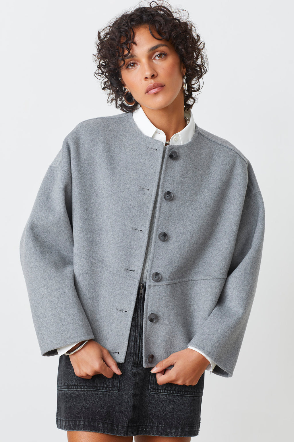 MANTEAU CROP LAINAGE - EDDY