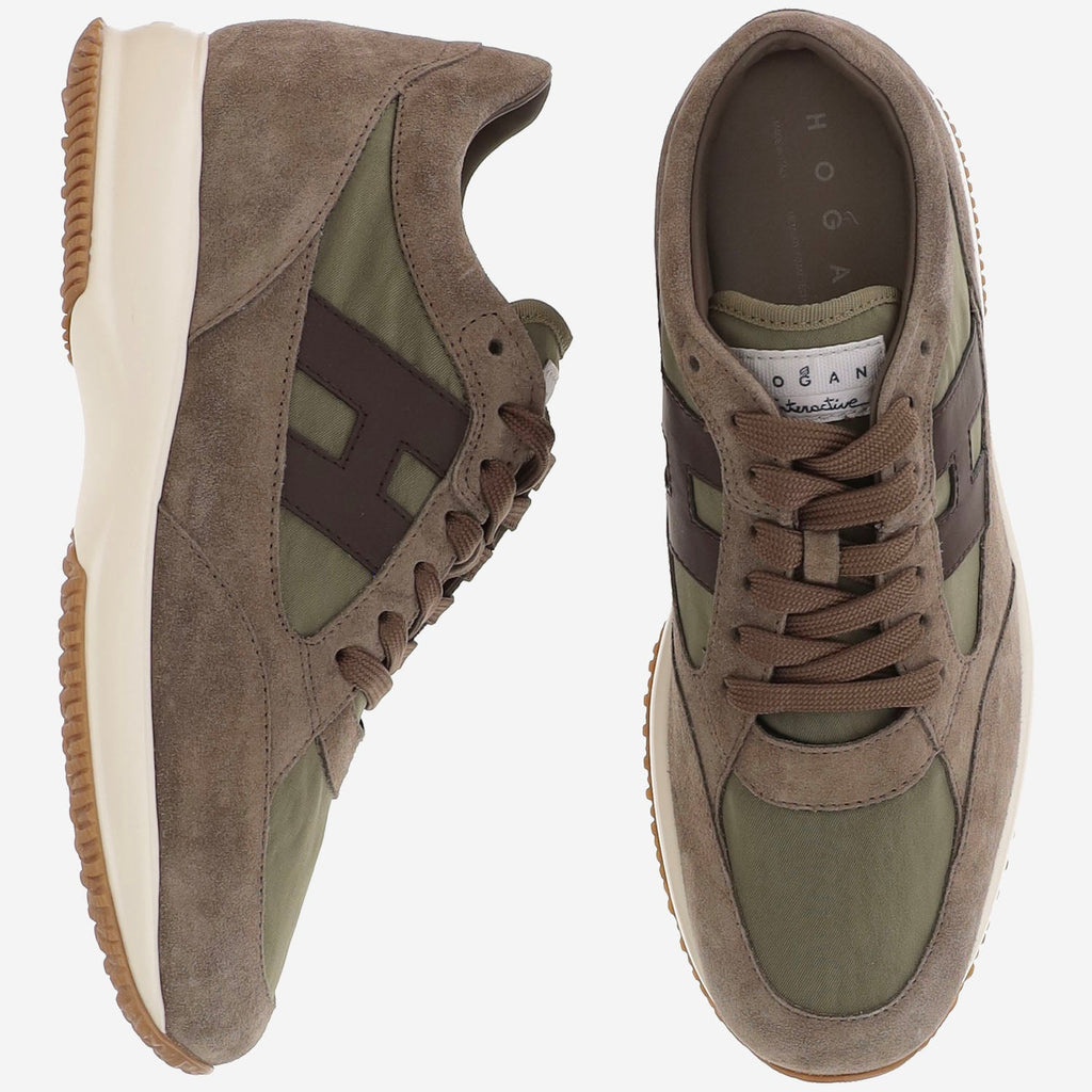 Sneakers Hogan Interactive – Kaki – HXM7130GC80V4R760T – vue 2