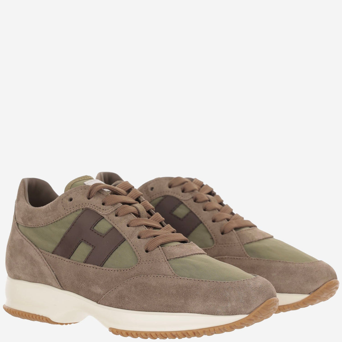 Sneakers Hogan Interactive – Kaki – HXM7130GC80V4R760T – vue 3