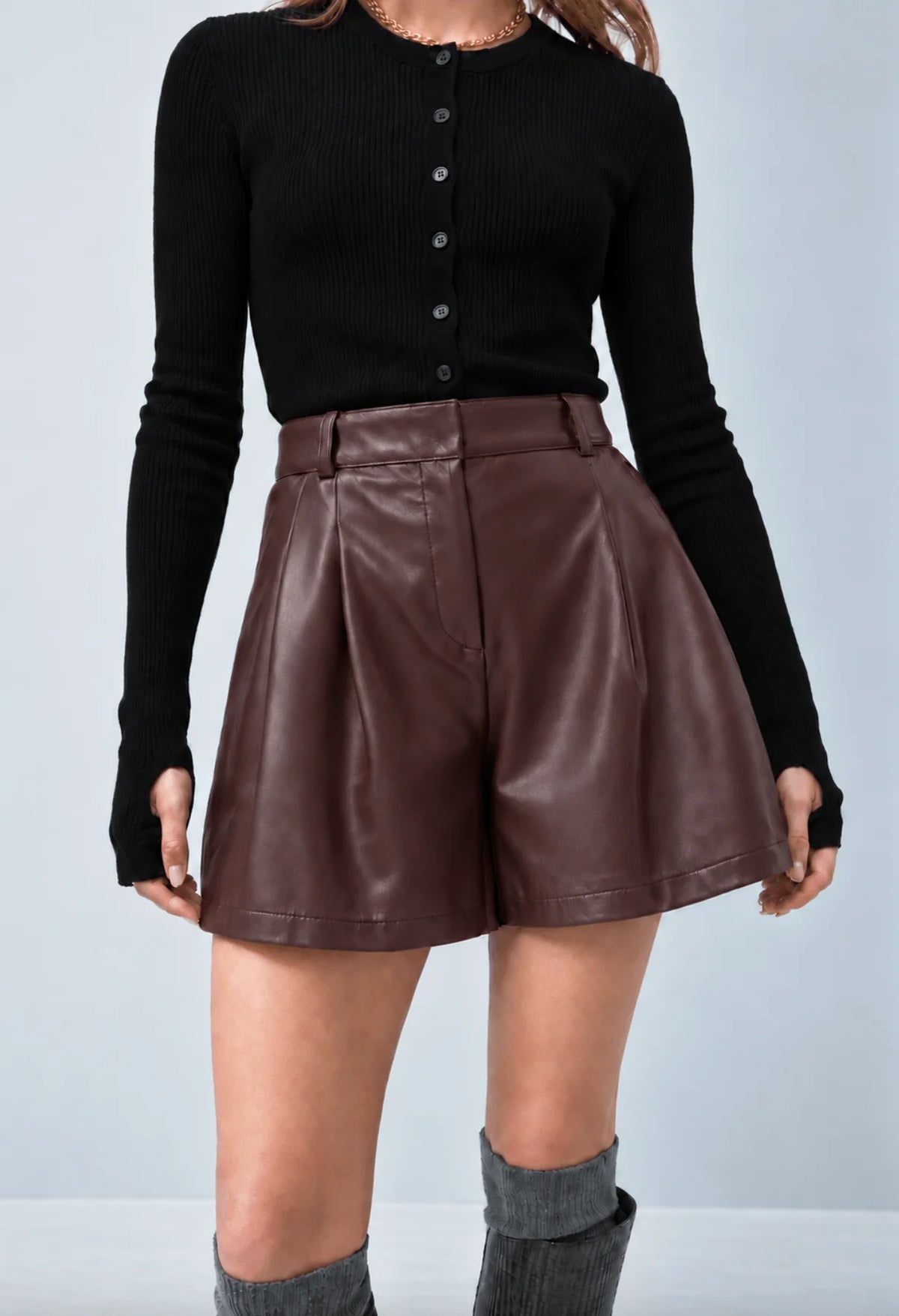 BEE - Short effet cuir