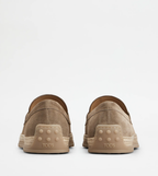 Mocassin semelle gomme cuirs velours