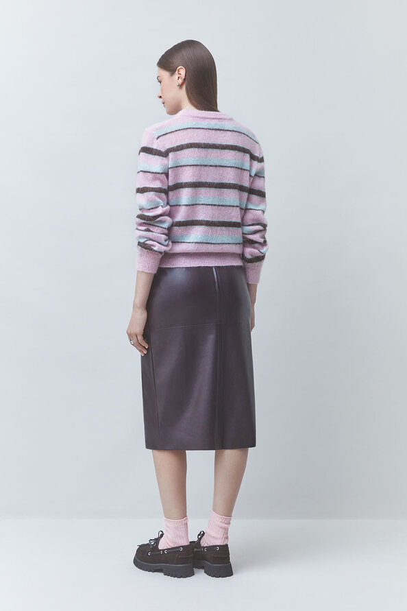 FOREVER – Jupe midi effet cuir