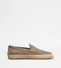 Mocassin semelle gomme cuirs velours