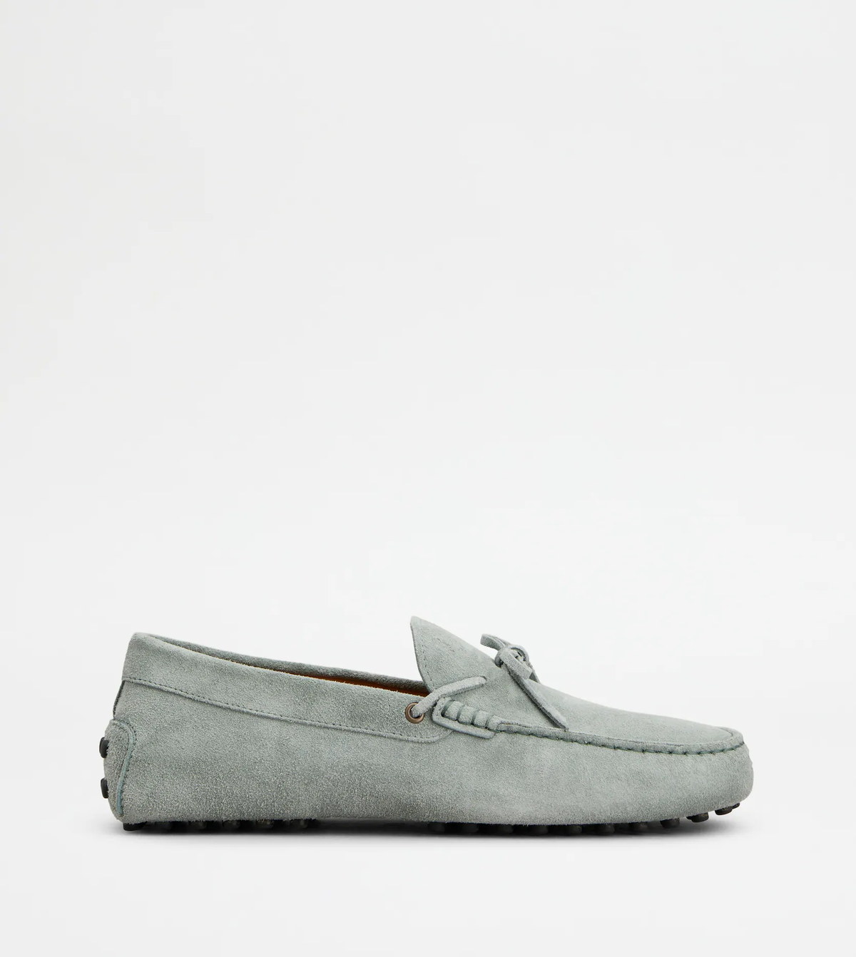 Mocassin Gommino lacets cuir velours