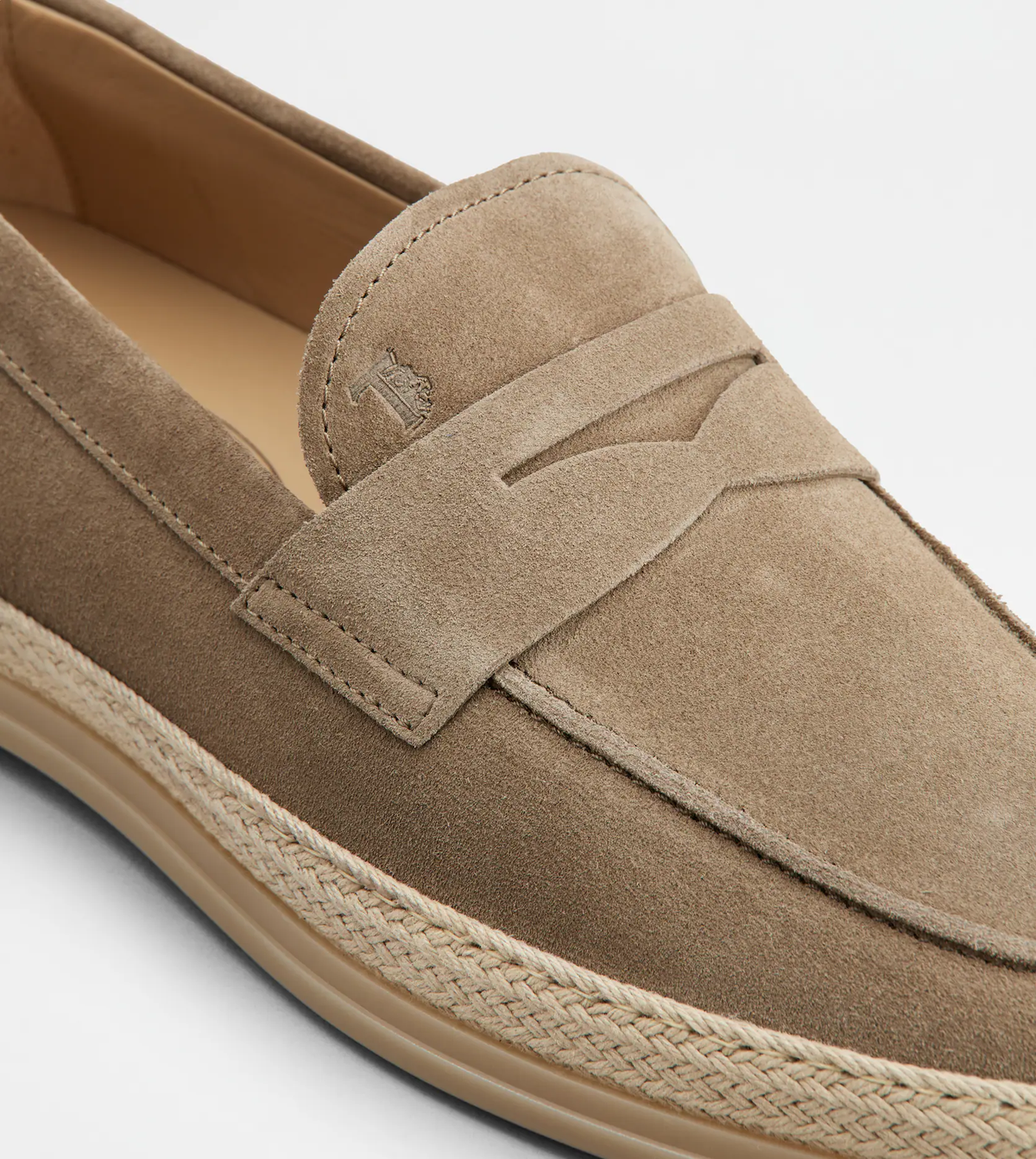 Mocassin semelle gomme cuirs velours
