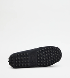 Mocassin Gommino lacet cuir velours