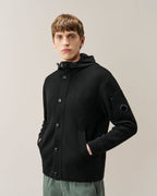 VESTE REVERSIBLE LAINE / NYLON STRETCH