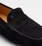 Mocassins Gommino Cuir Velours