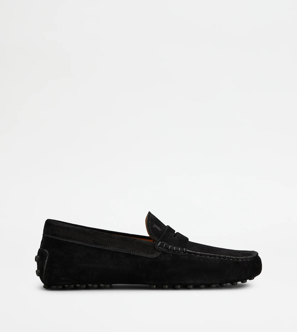 Mocassins Gommino Cuir Velours