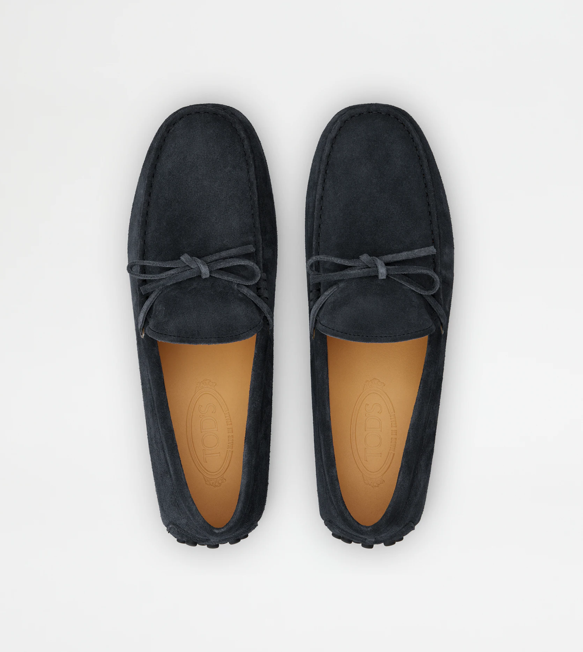 Mocassin Gommino lacet cuir velours