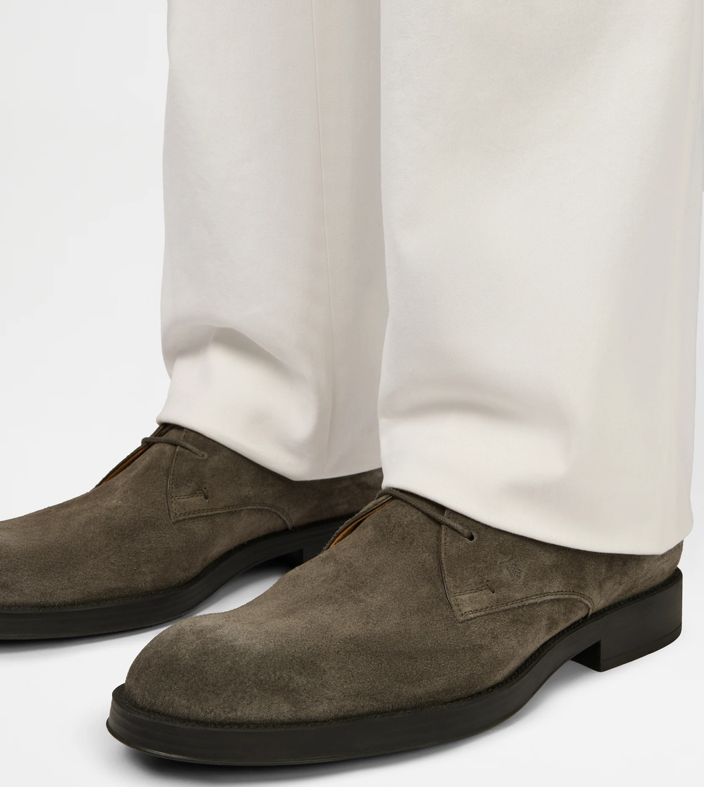 Bottines cuirs velours lacets