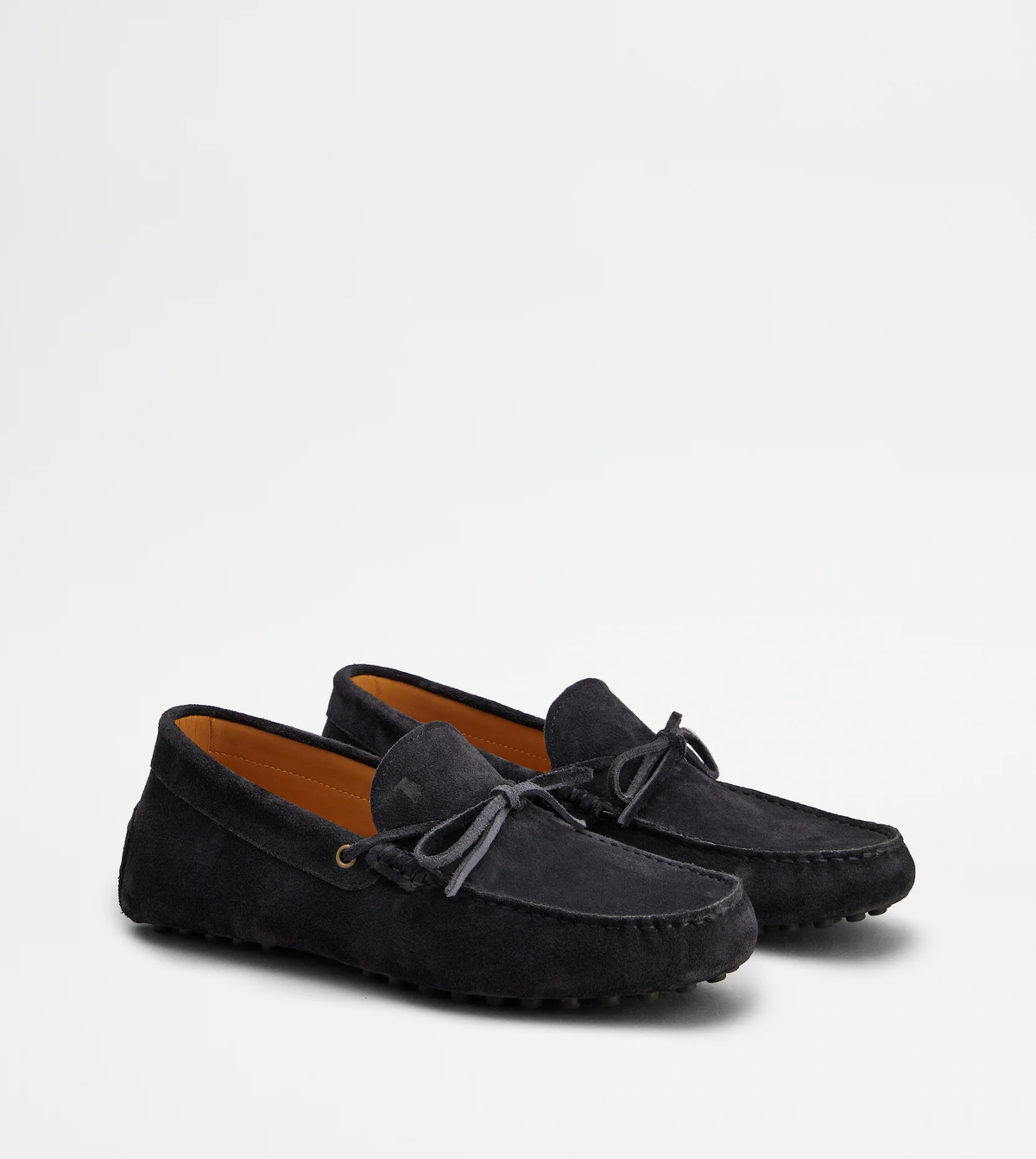 Mocassin Gommino lacet cuir velours