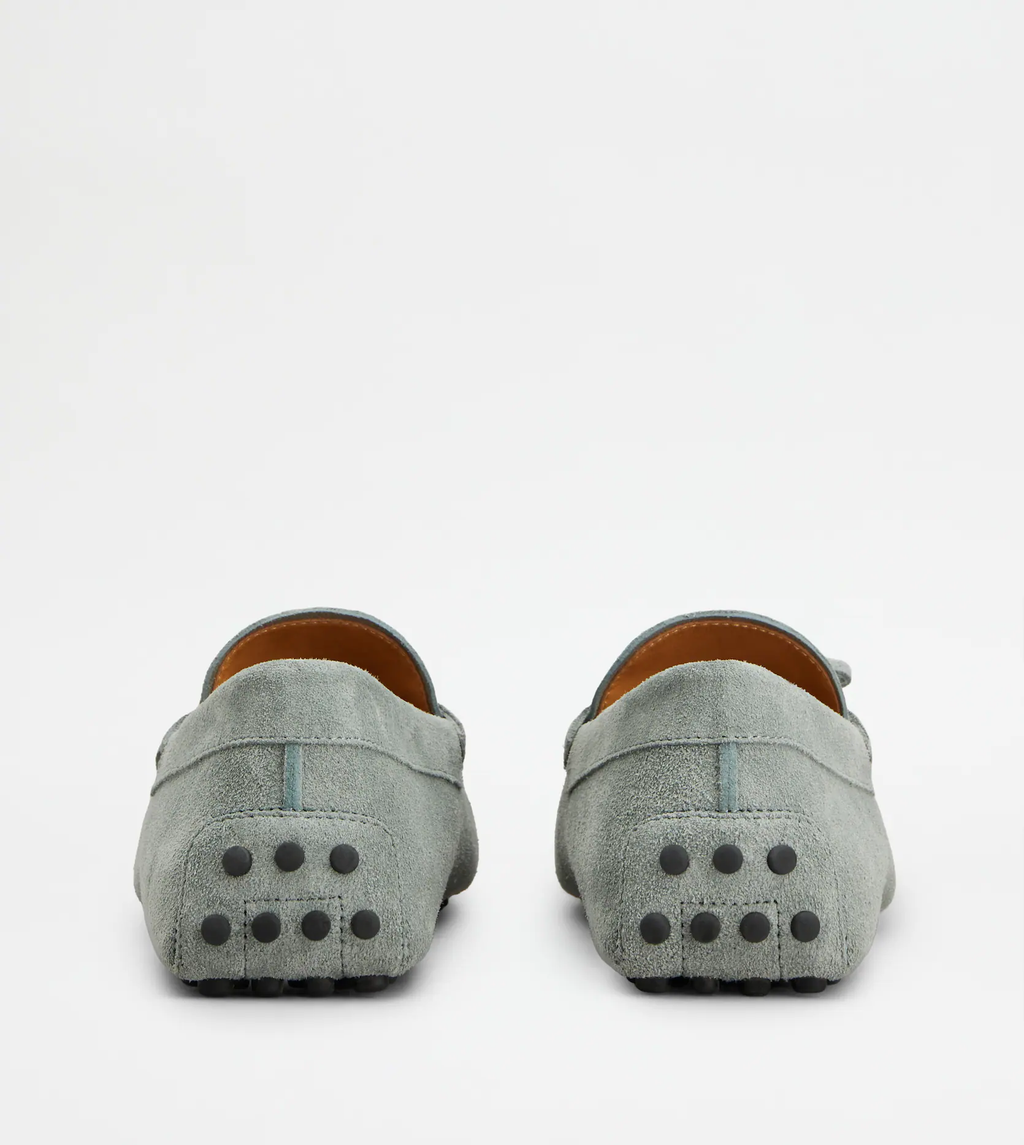 Mocassin Gommino lacets cuir velours