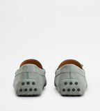 Mocassin Gommino lacets cuir velours