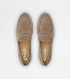 Mocassin semelle gomme cuirs velours