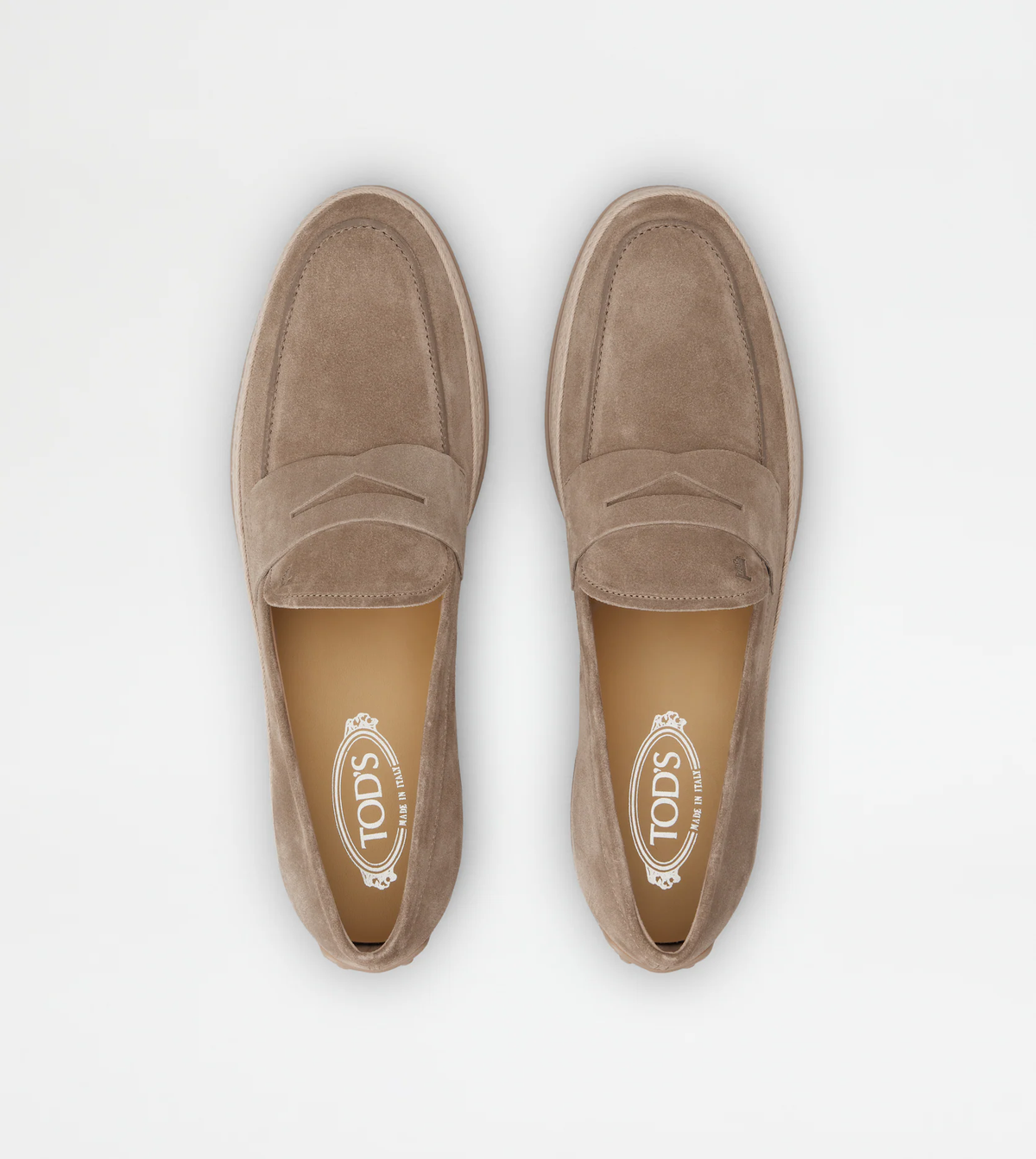 Mocassin semelle gomme cuirs velours